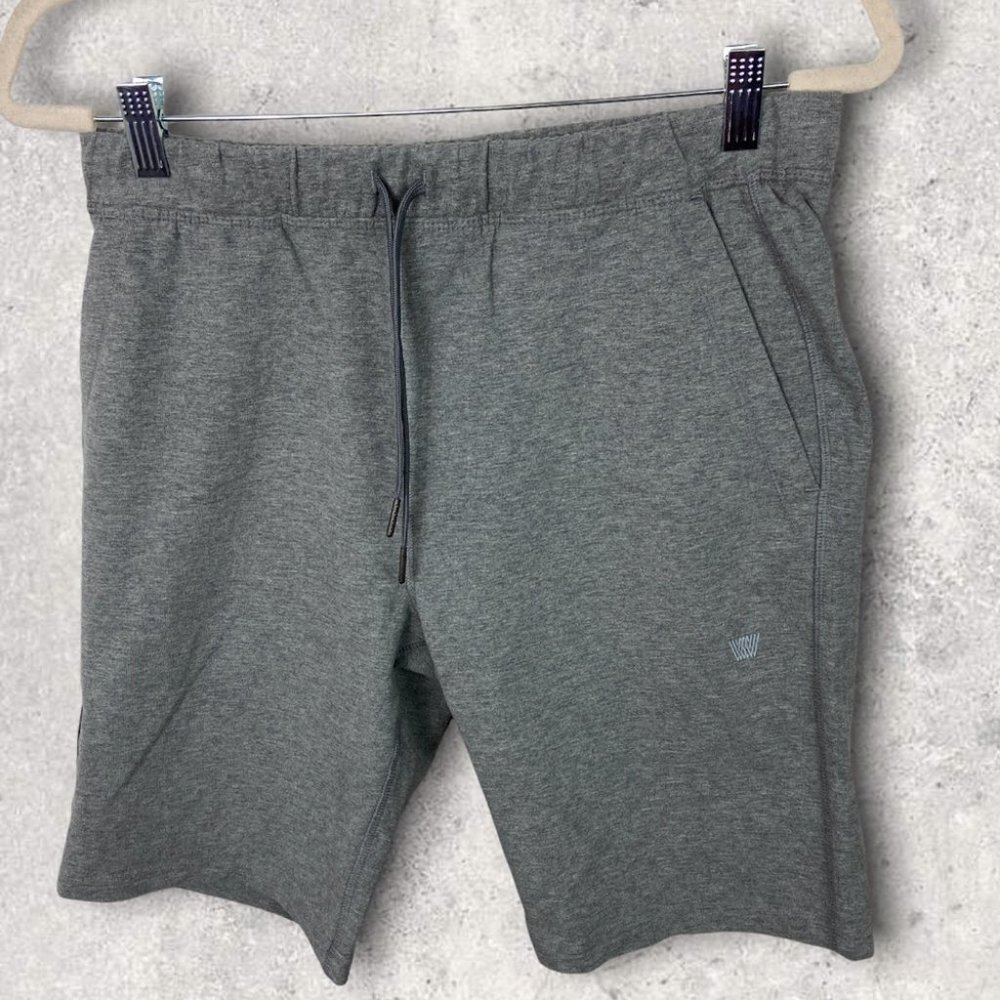 NEW Mack Weldon Sweatshort Ace Small Tailored Micro Brush Terry Heather Grey S
